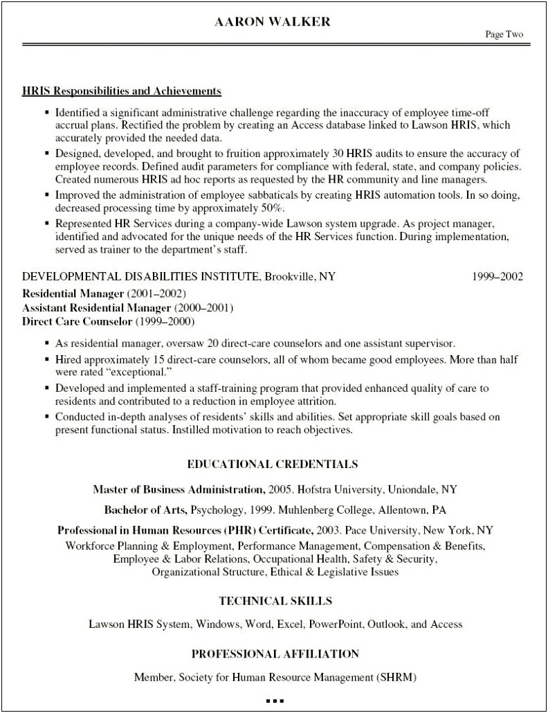 Good Ojective For Hr Manager Resume