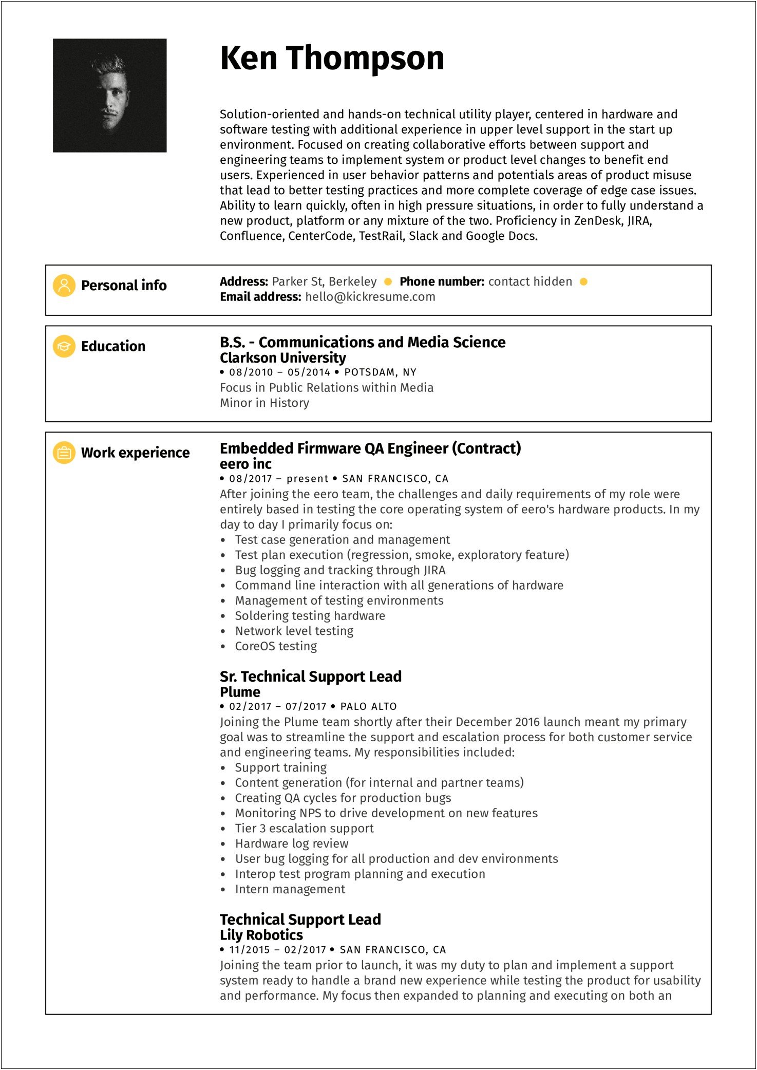 Good Resume Examples Quality Assurance