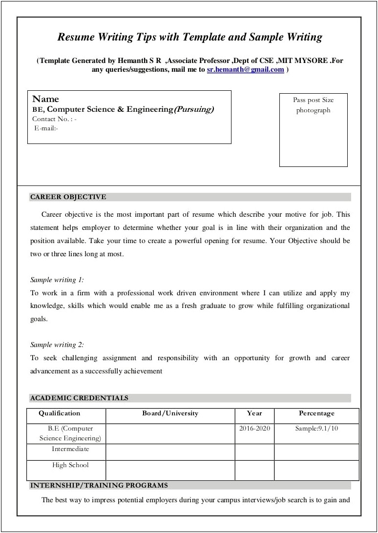 Good Resume Into Statement For Engineering