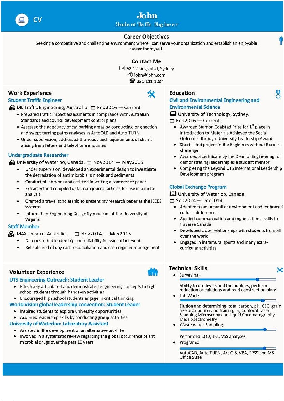 Good Resume Lab Tech Wastewater Water