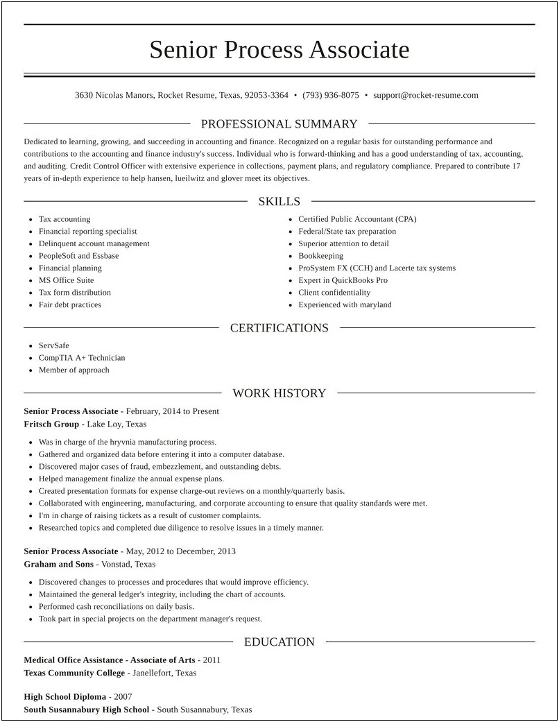 Good Resume Objectives For Process Assistant