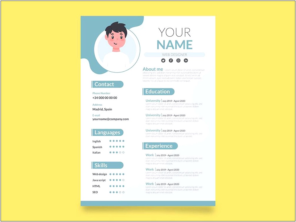 Good Resume Templates For Teens Free