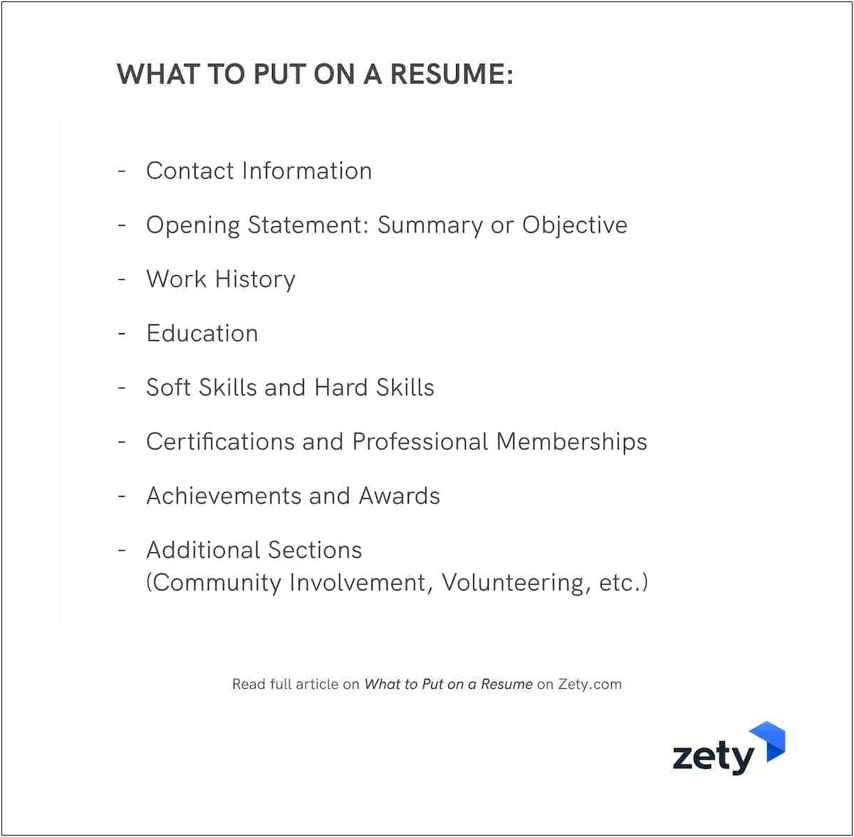 Good Things To Have On Your Resume