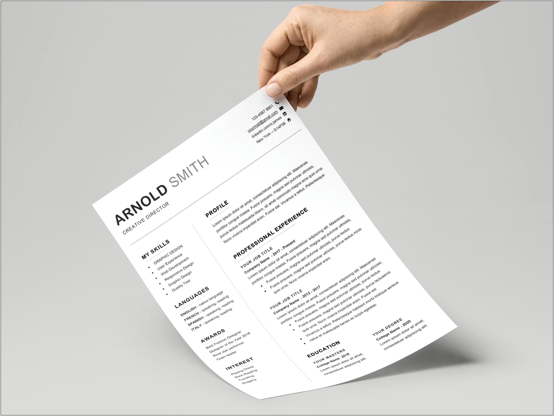 Google Doc Resume Template Free Download