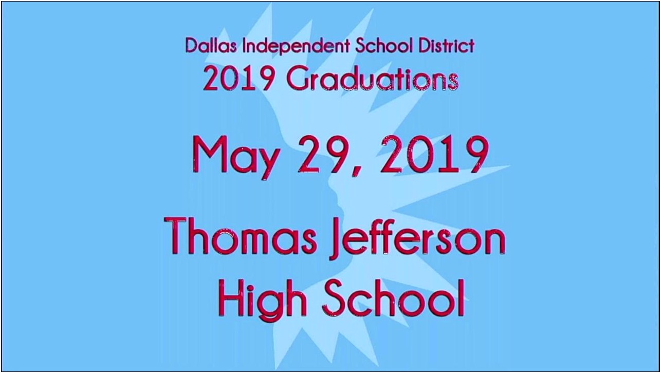 Graduate From Thomas Jefferson High School Pdf Resume