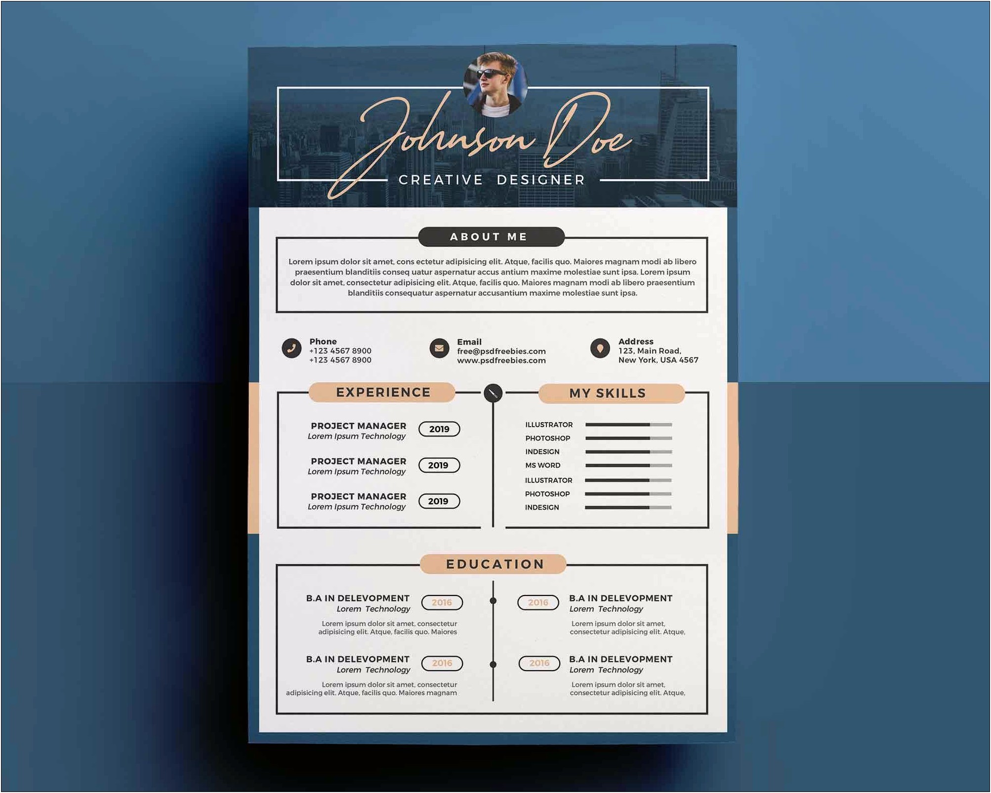 Graphic Designer Resume Template Psd Free Download