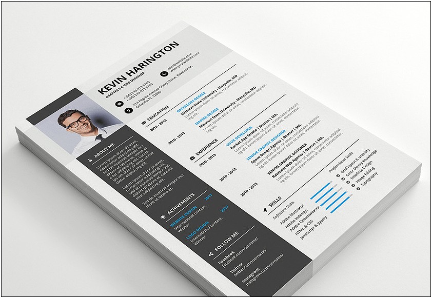 Graphic Modern Resume Free Template