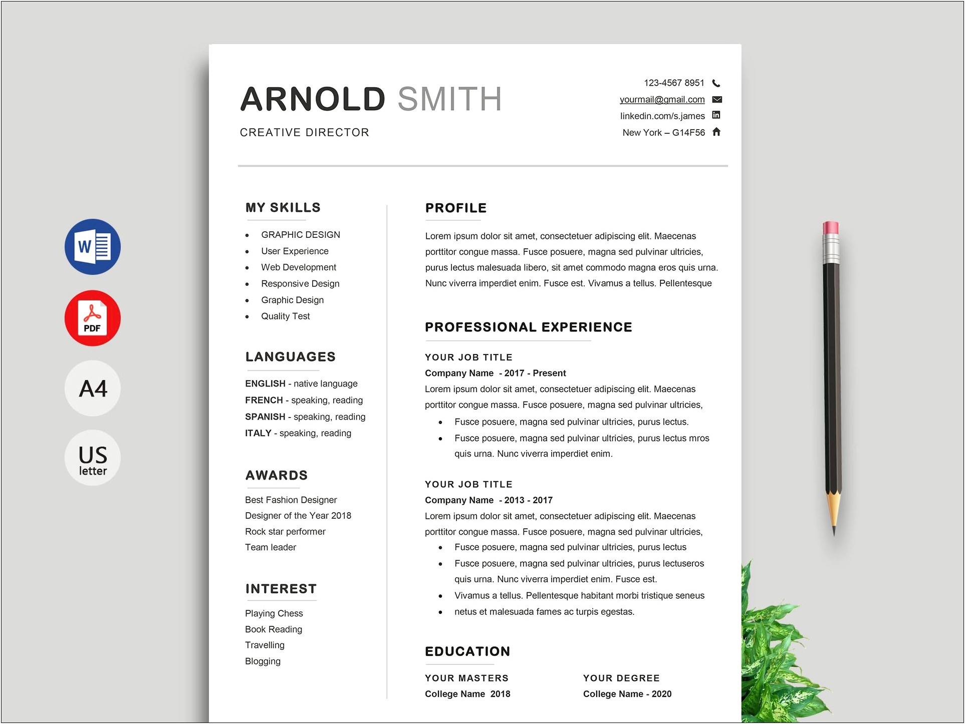 Great Free Resume Templates Word