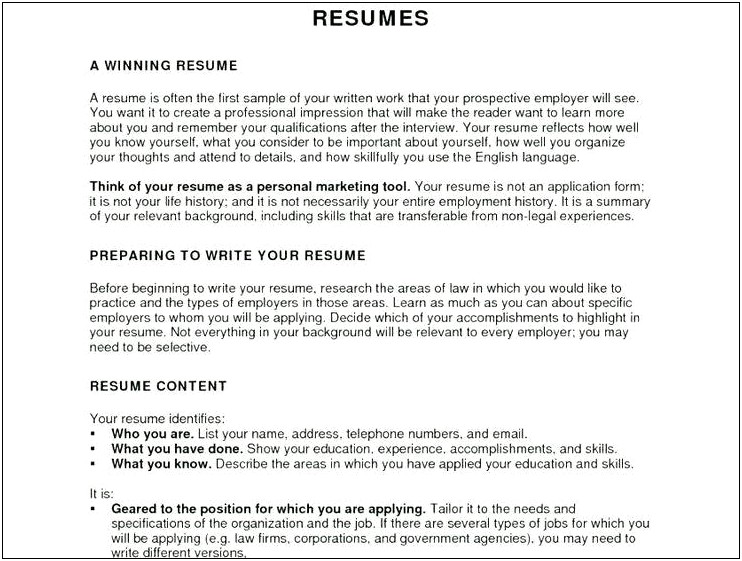 Great Job Resume Summary For Begging