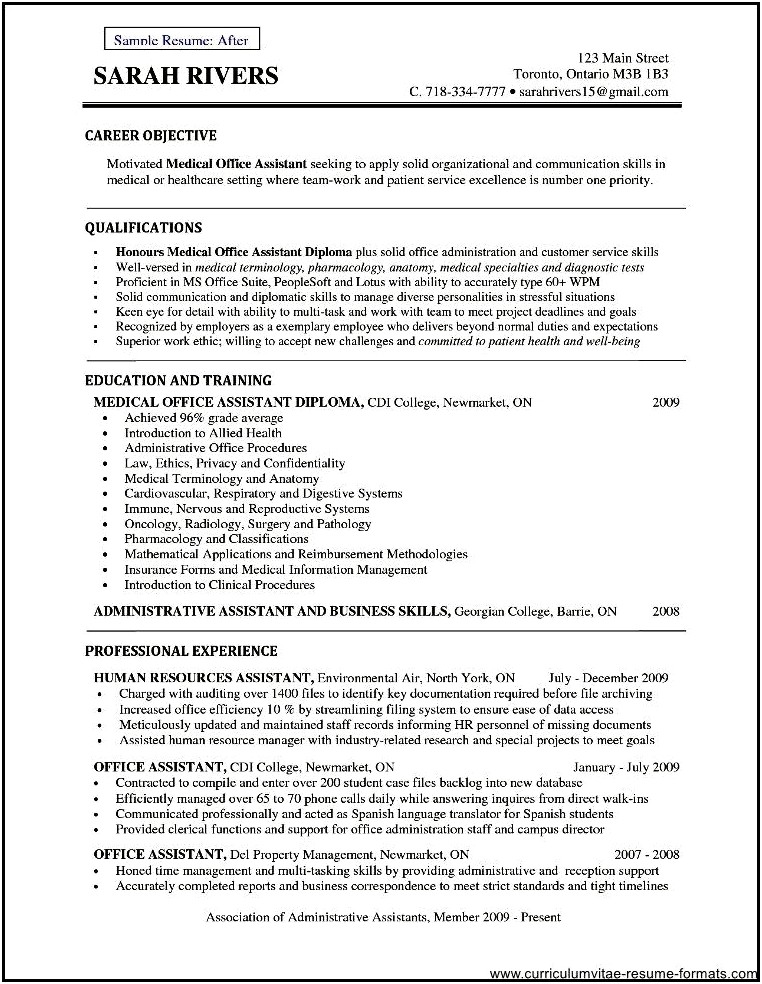 Great Objective Statement For Health Information Management Resume
