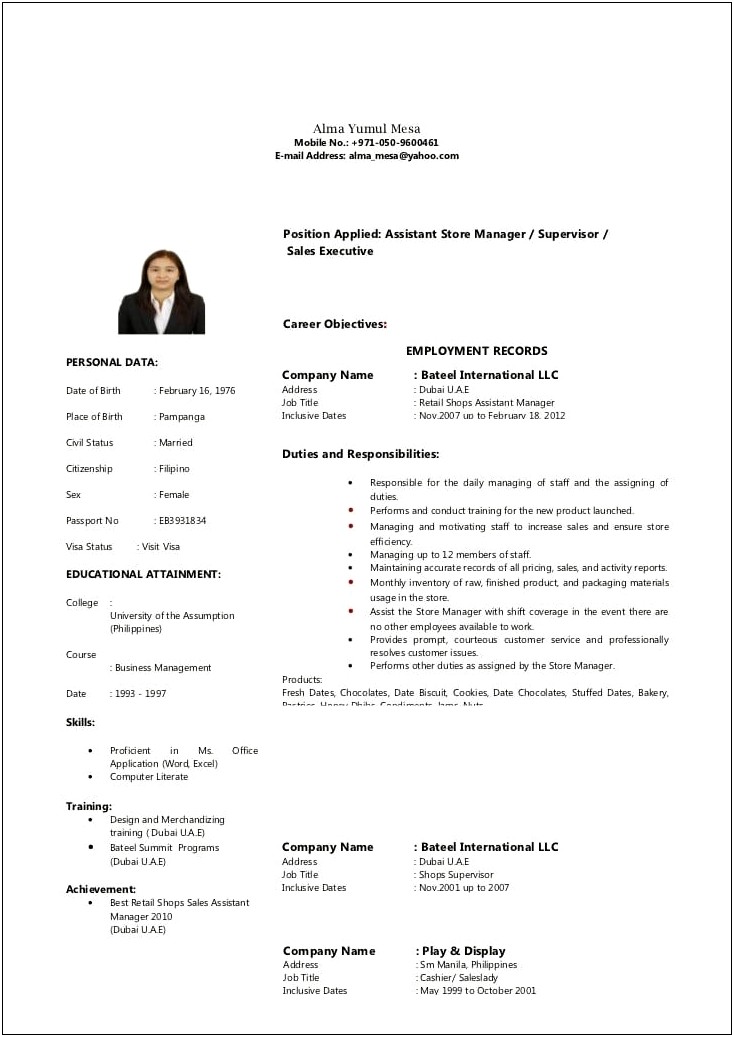 Great Objectives For Sales Resumes