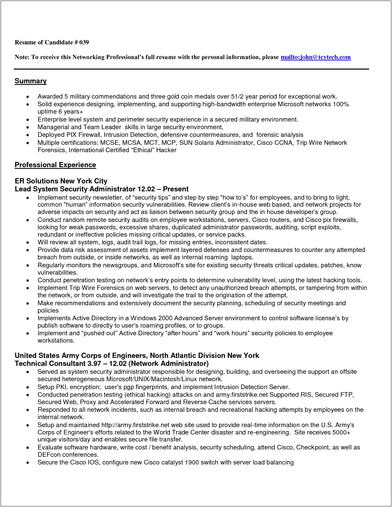 Great Resume Examples Software Engineer