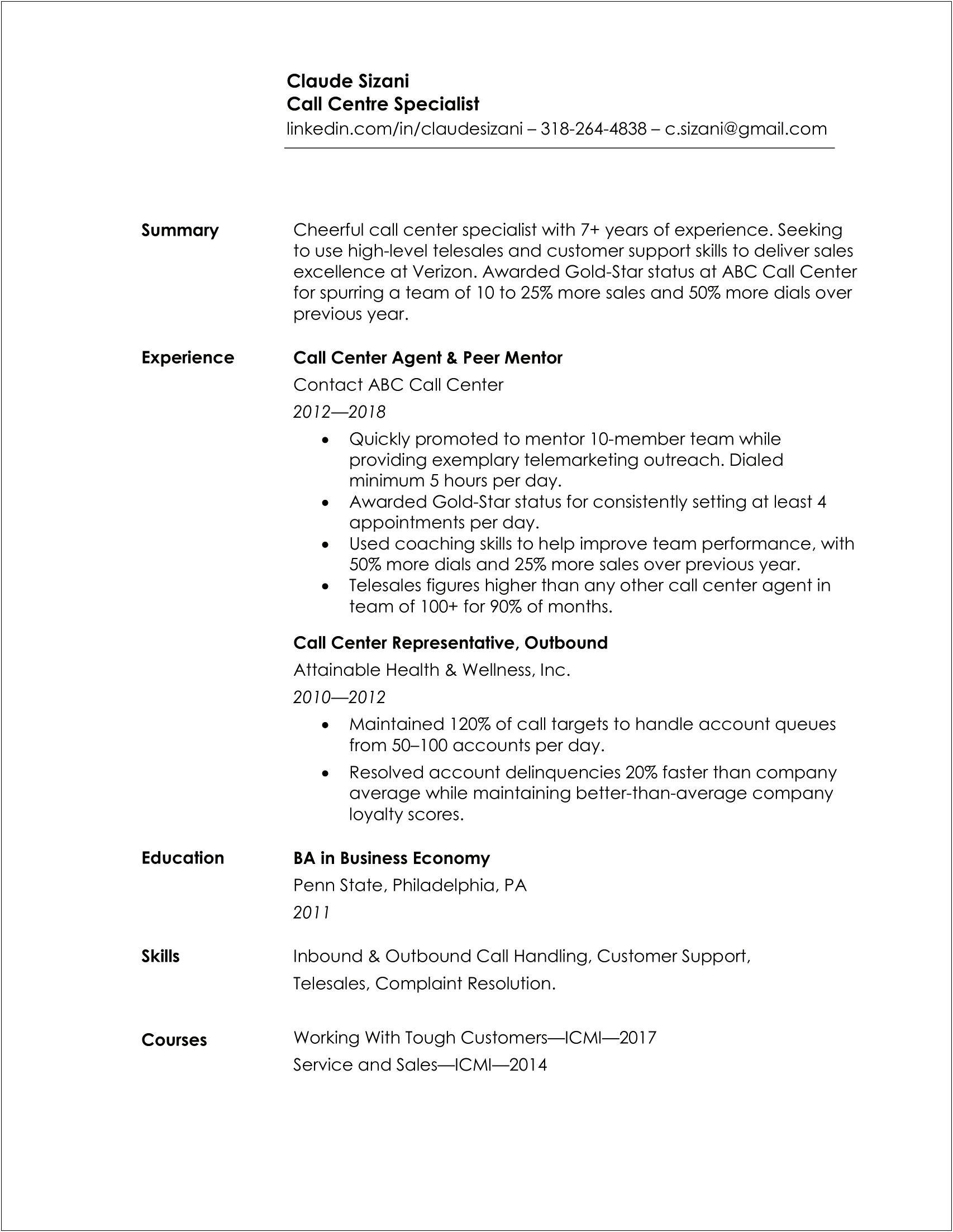 Great Resume Templates For Spotty Employment
