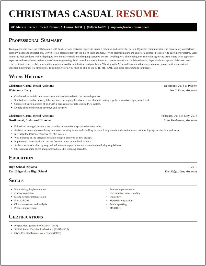 Grocery Store Manager Resume Template