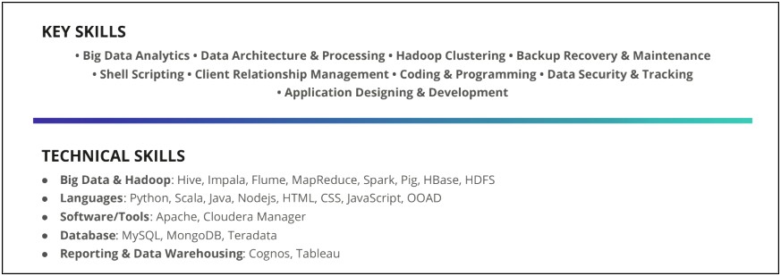 Hadoop Developer Resume For 4 Years Experience
