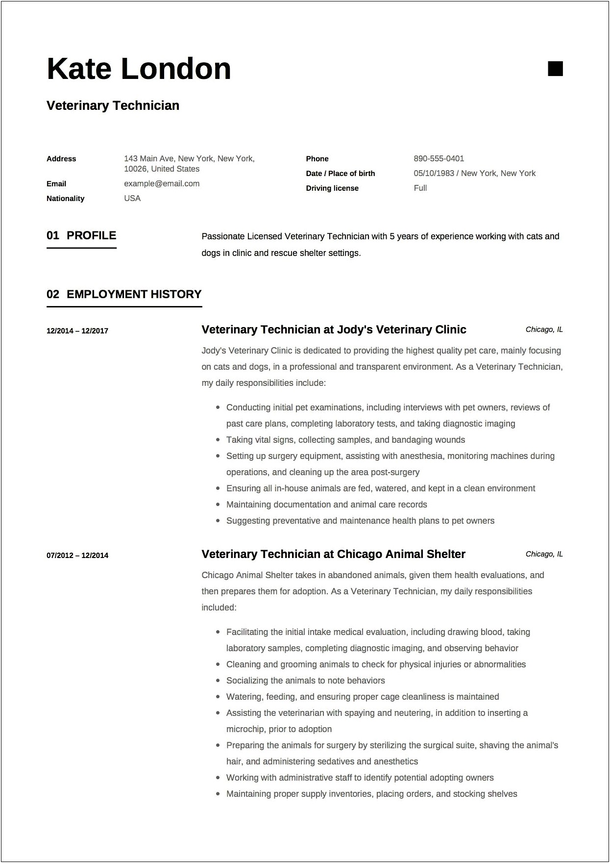 Handling Animals As A Skill In A Resume