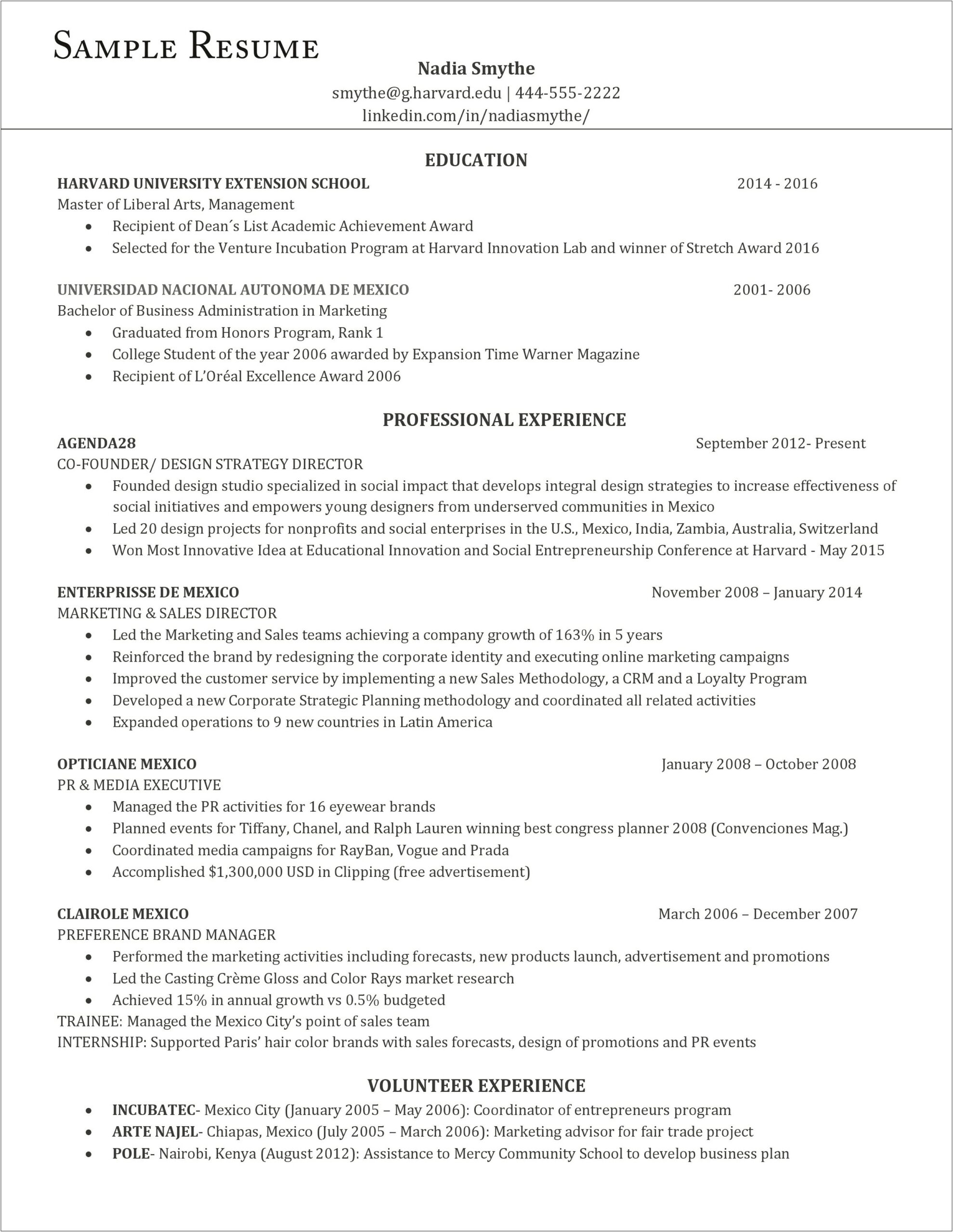 Harvard Extension School Resumes And Cover Letters
