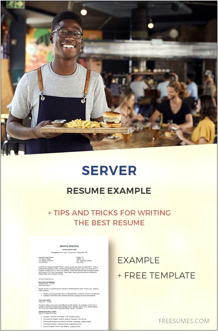 Headlines To Put On Resume For Server