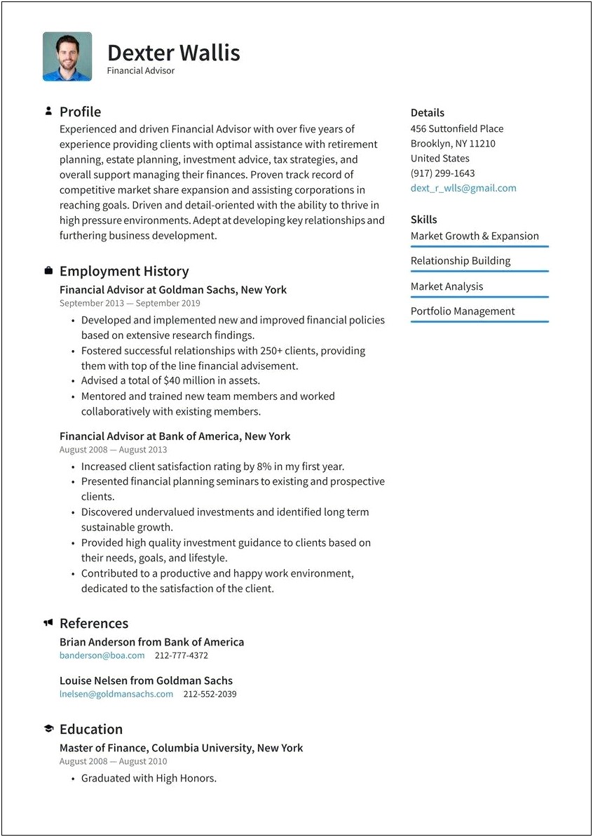 Hedge Fund Internship Resume Job Description
