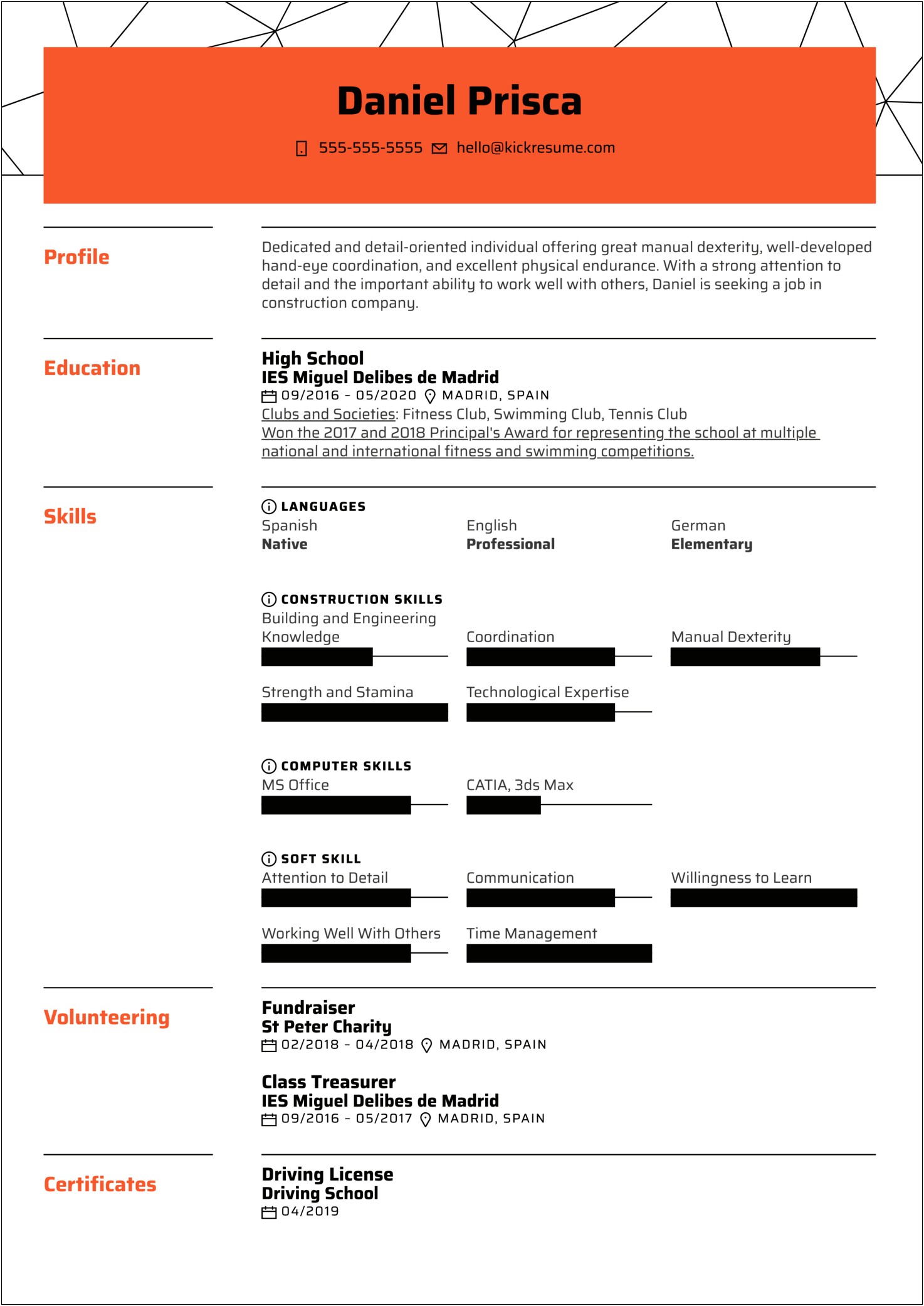 Help Making A Resume With No Work Experience
