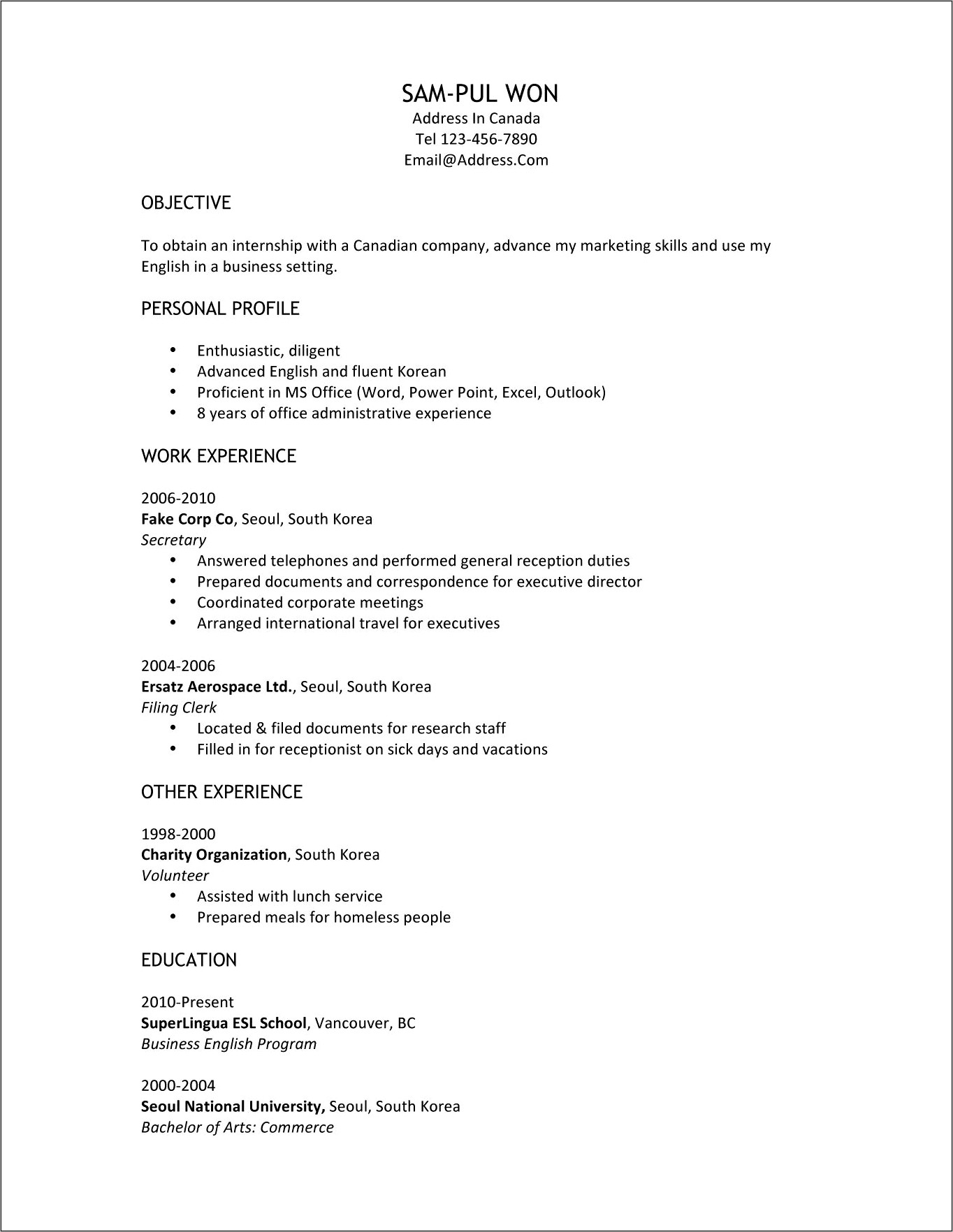 Helping Homeless College Resume Example