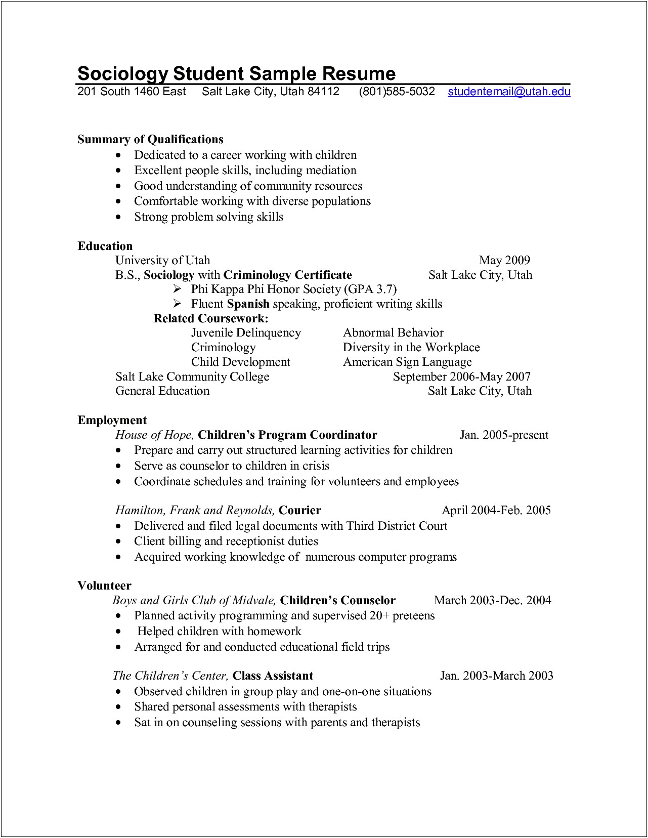 High School Counselor Job Description For Resume