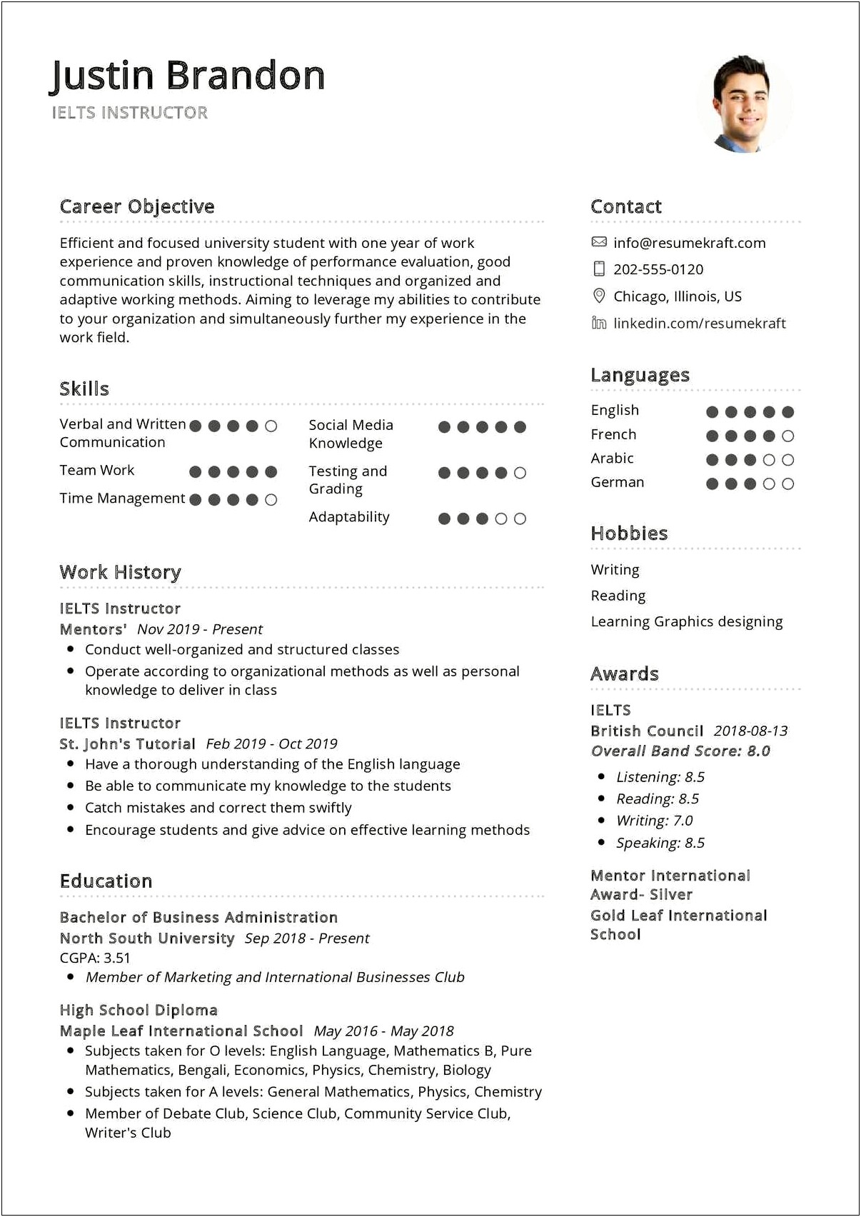 High School Resume Career Objective