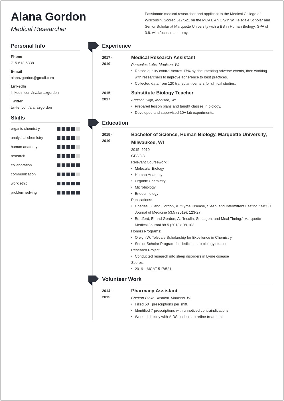 High School Resume Template The Muse