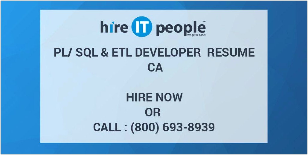 Hireit Oracle Pl Sql Resume 3 Years Experience