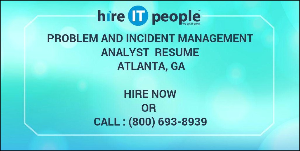 Hireit Resume Incident Management Analyst
