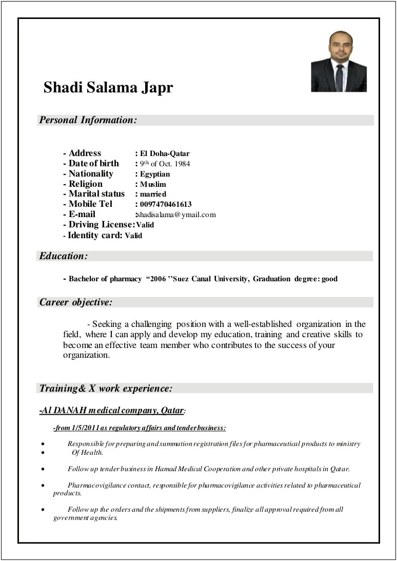 Hospital Pharmacist Job Description For Resume