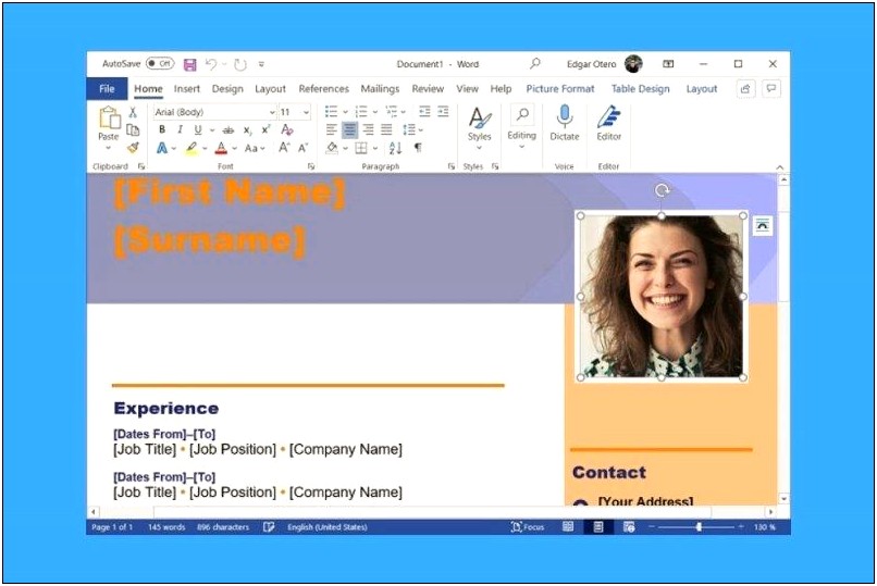 Hot To Make A Resume Using Microsoft Word