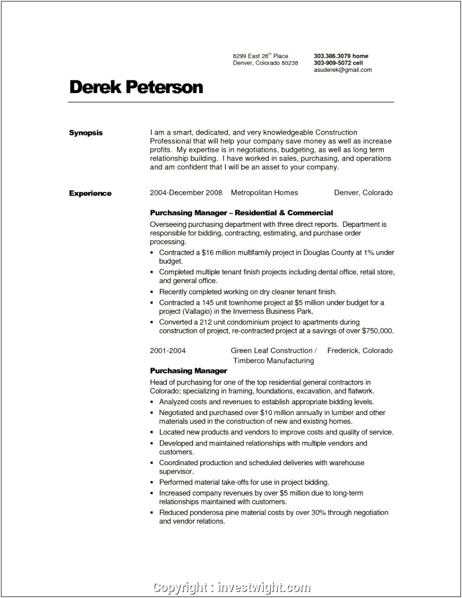 Hotel Manager And Front Desk Resume