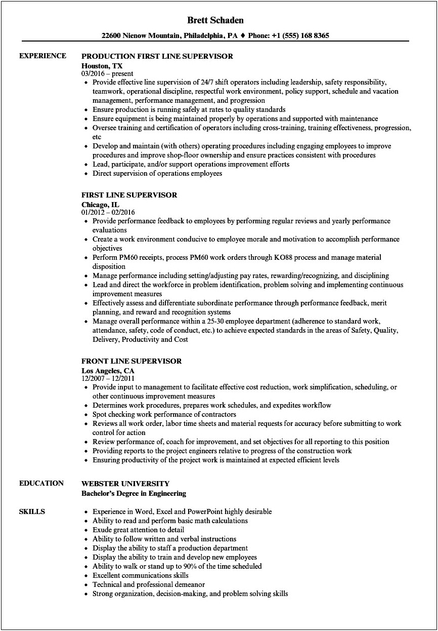 Housekeeping Supervisor Job Description Ppt Resume
