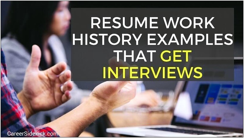 Howto Make A Job History Resume