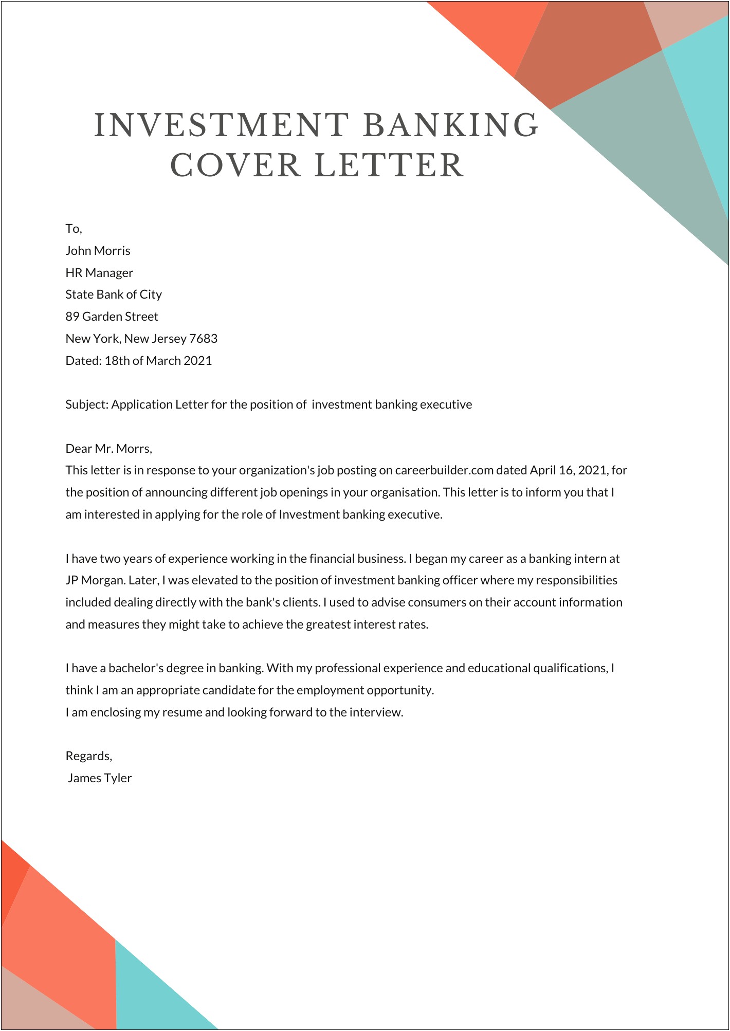 Hr Manager Resume Cover Letter