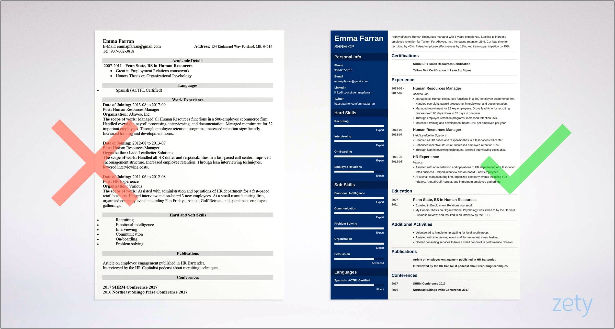 Hr Professional Resume Format In Word