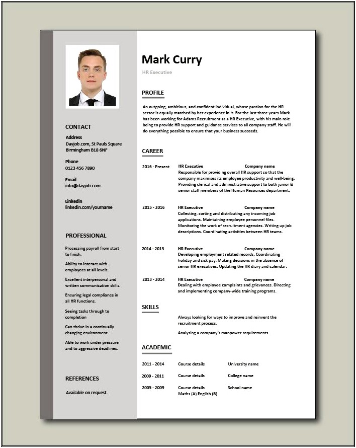 Hr Resume Sample For 4 Years Experience