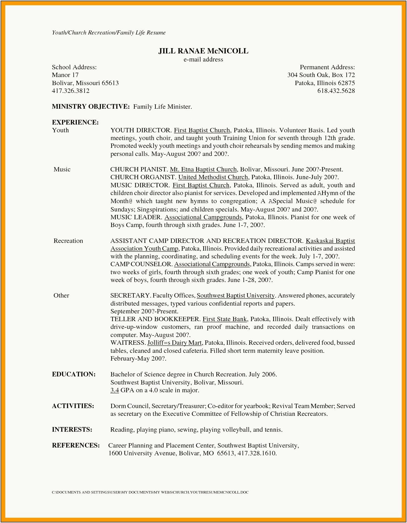 Human Resources Sample Resume Objectives