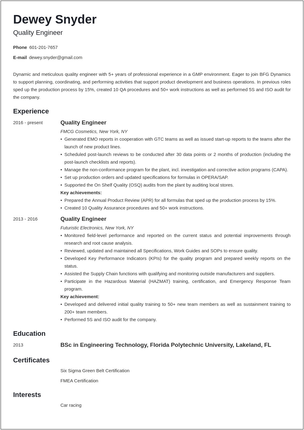 Hvac Engineer Job Description Resume