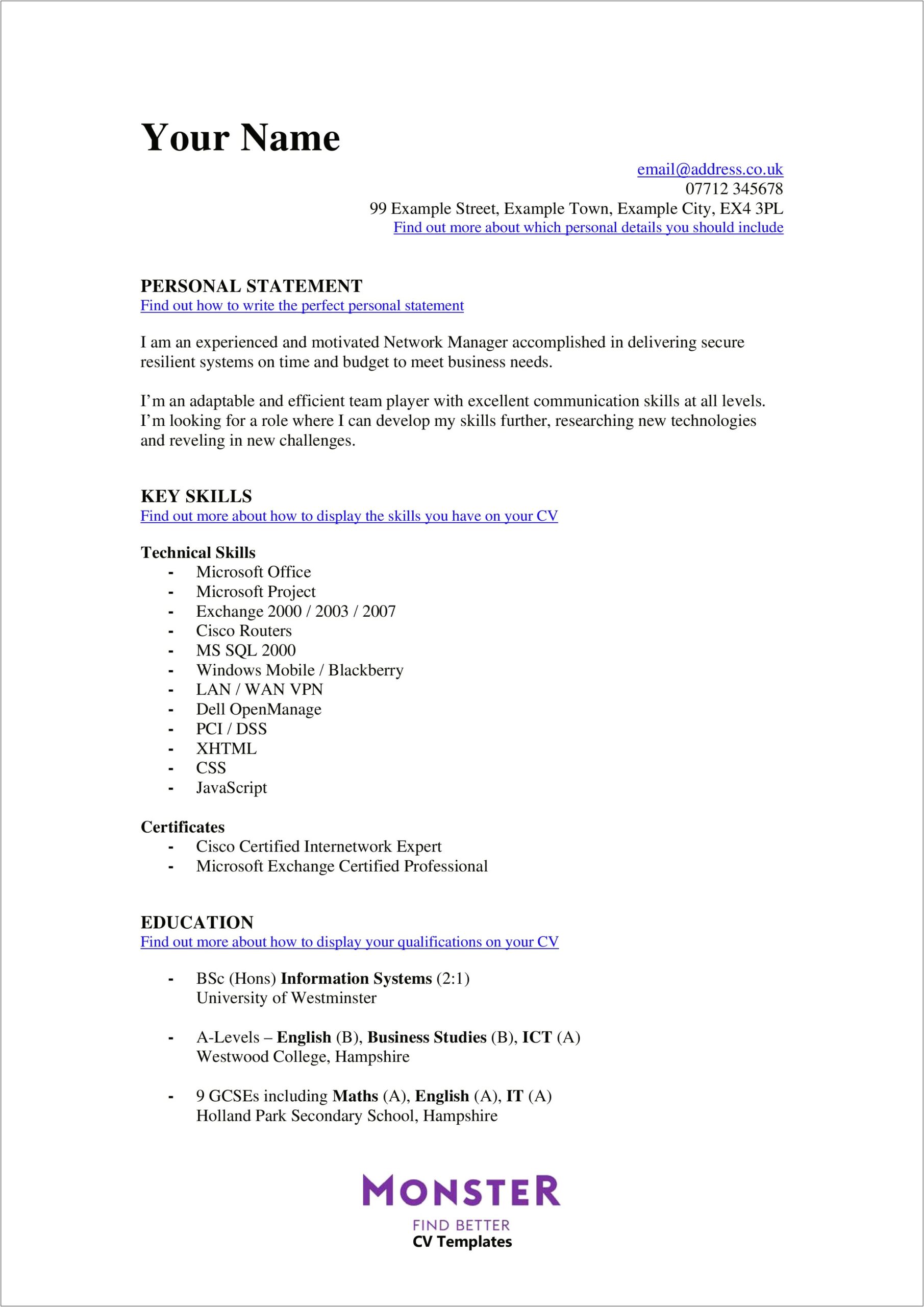 Ict Project Manager Resume Sample
