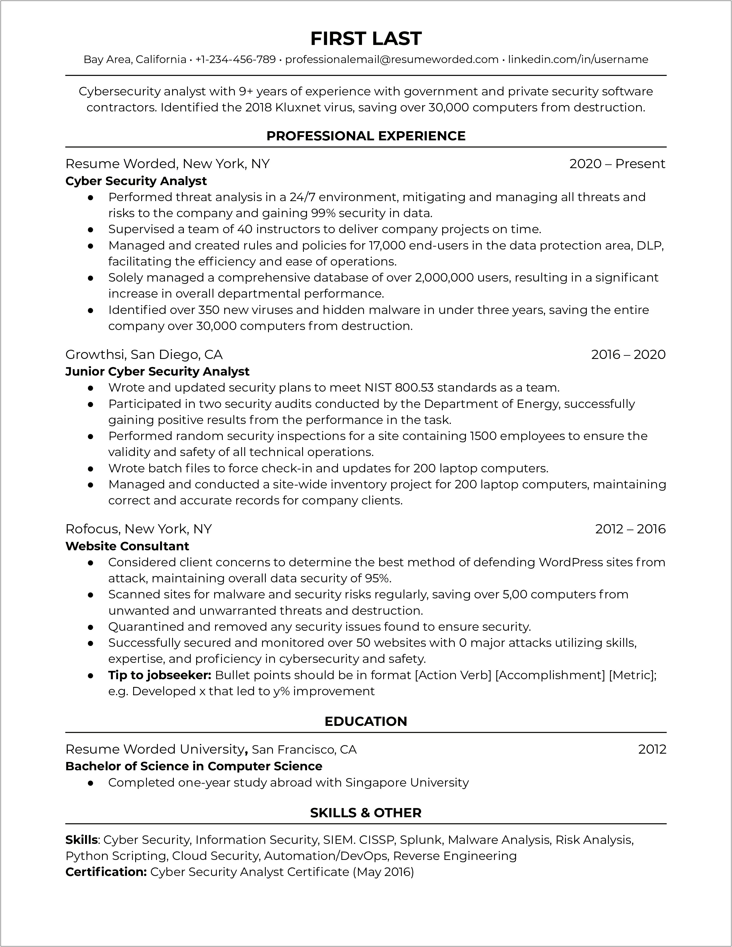 Ie Risk Specialist Good On A Resume