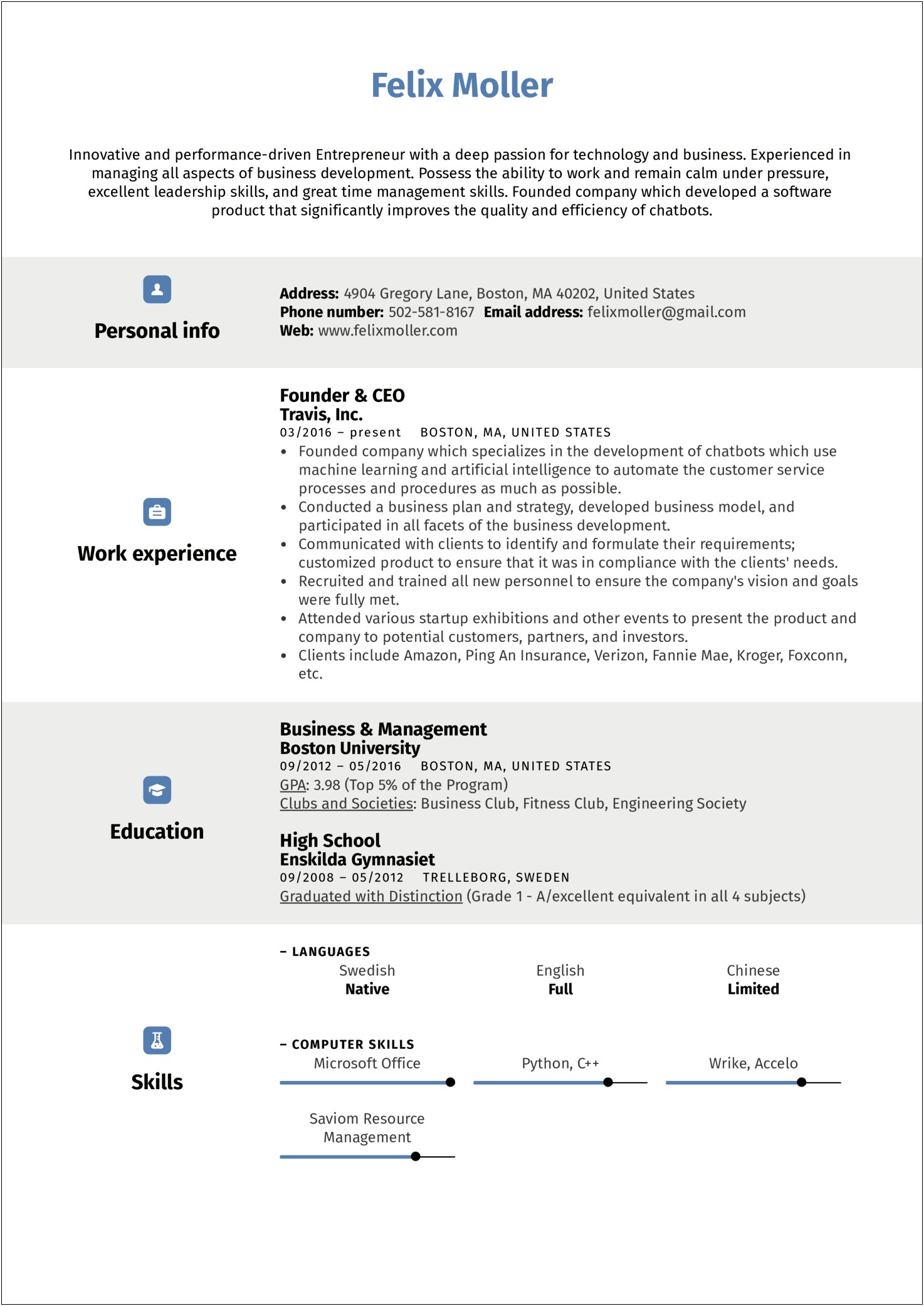 Impact Statement Examples For Resume