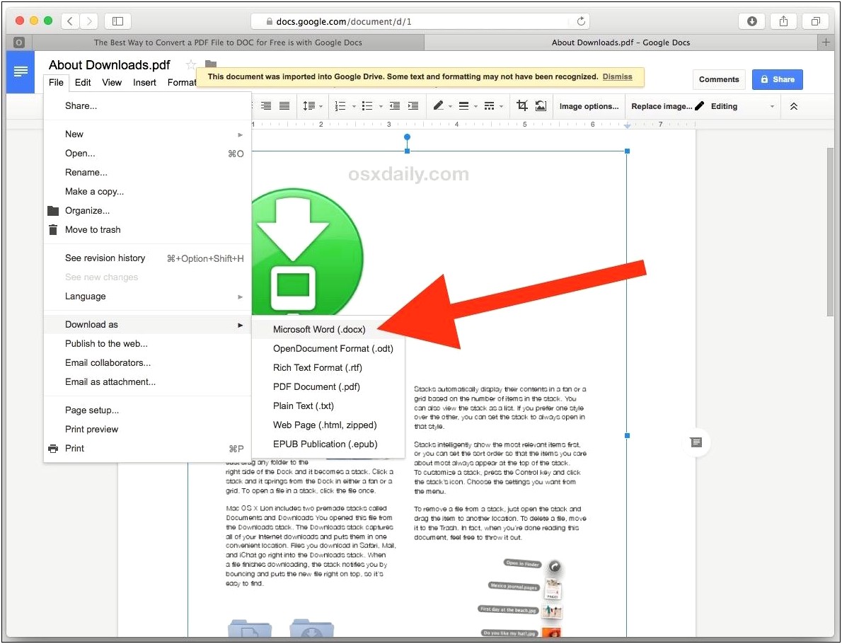 Import A Resume From Google Docs To Word