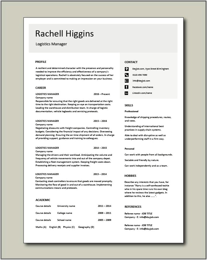 Import Export Executive Resume Sample