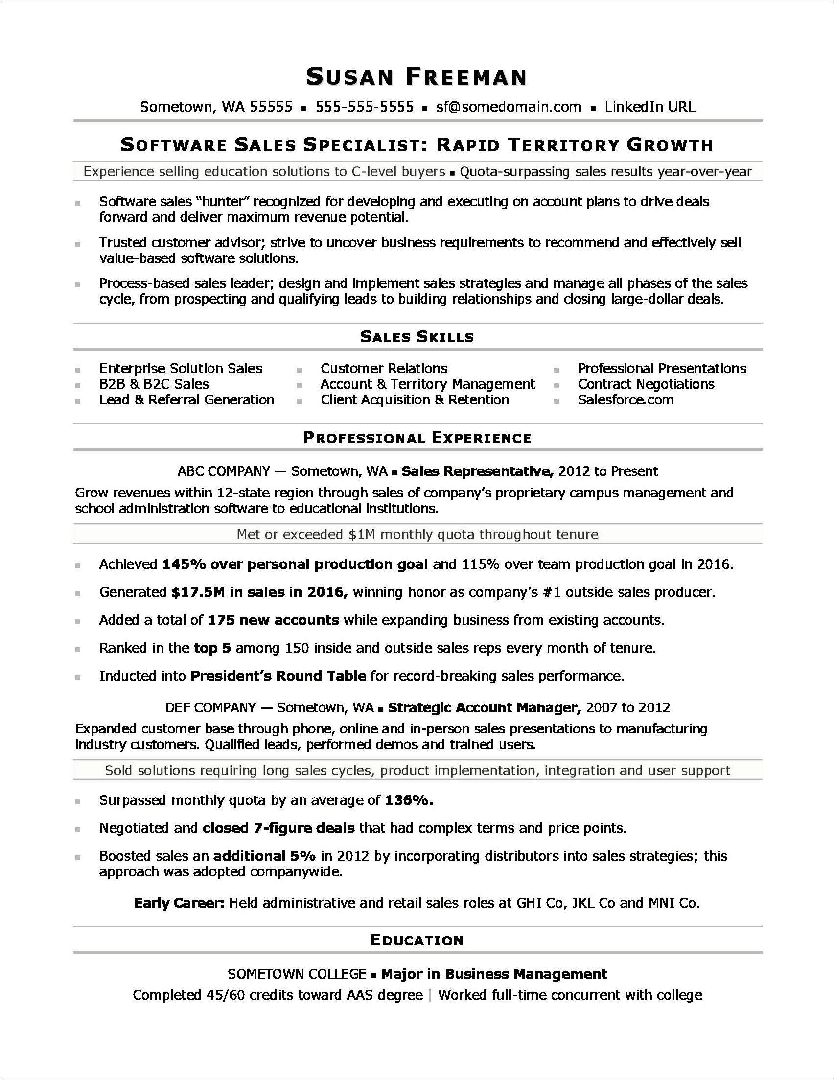 Inbound Sales Rep Job Description For Resume