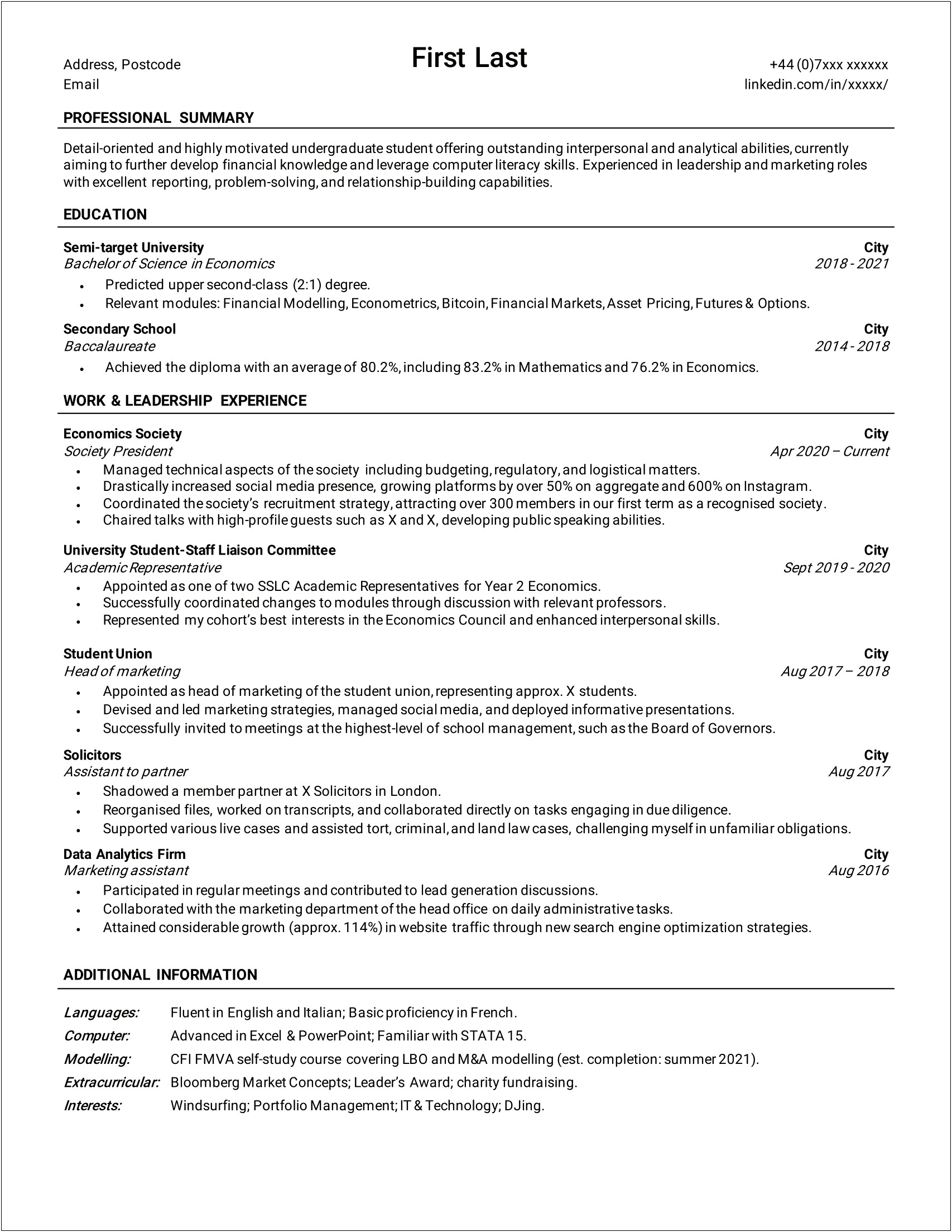 Include High School Education On Resume Wso