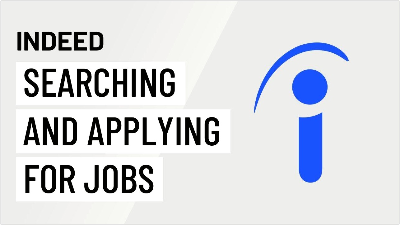 Indeed Com Job Search Resume