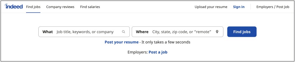 Indeed Job Search Post Resume