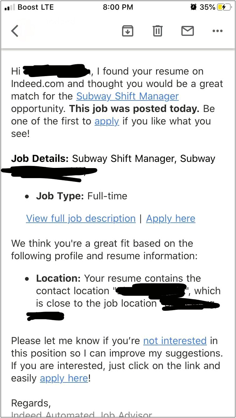 Indeed Resumes With Job Descriptions